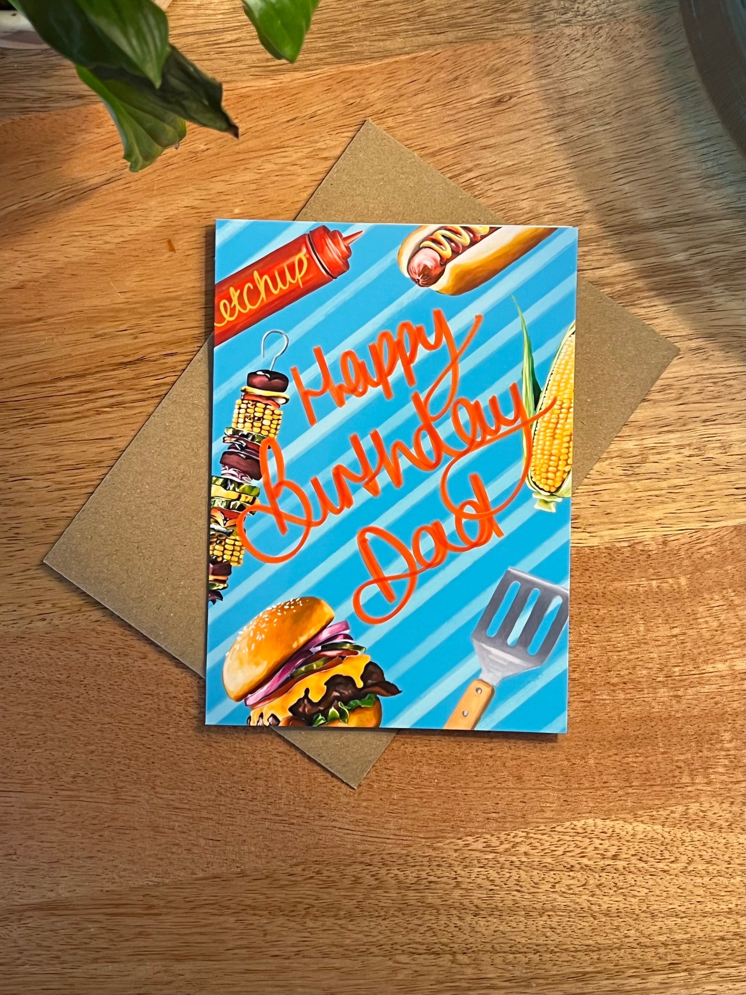BBQ Dad Birthday - A6 Card