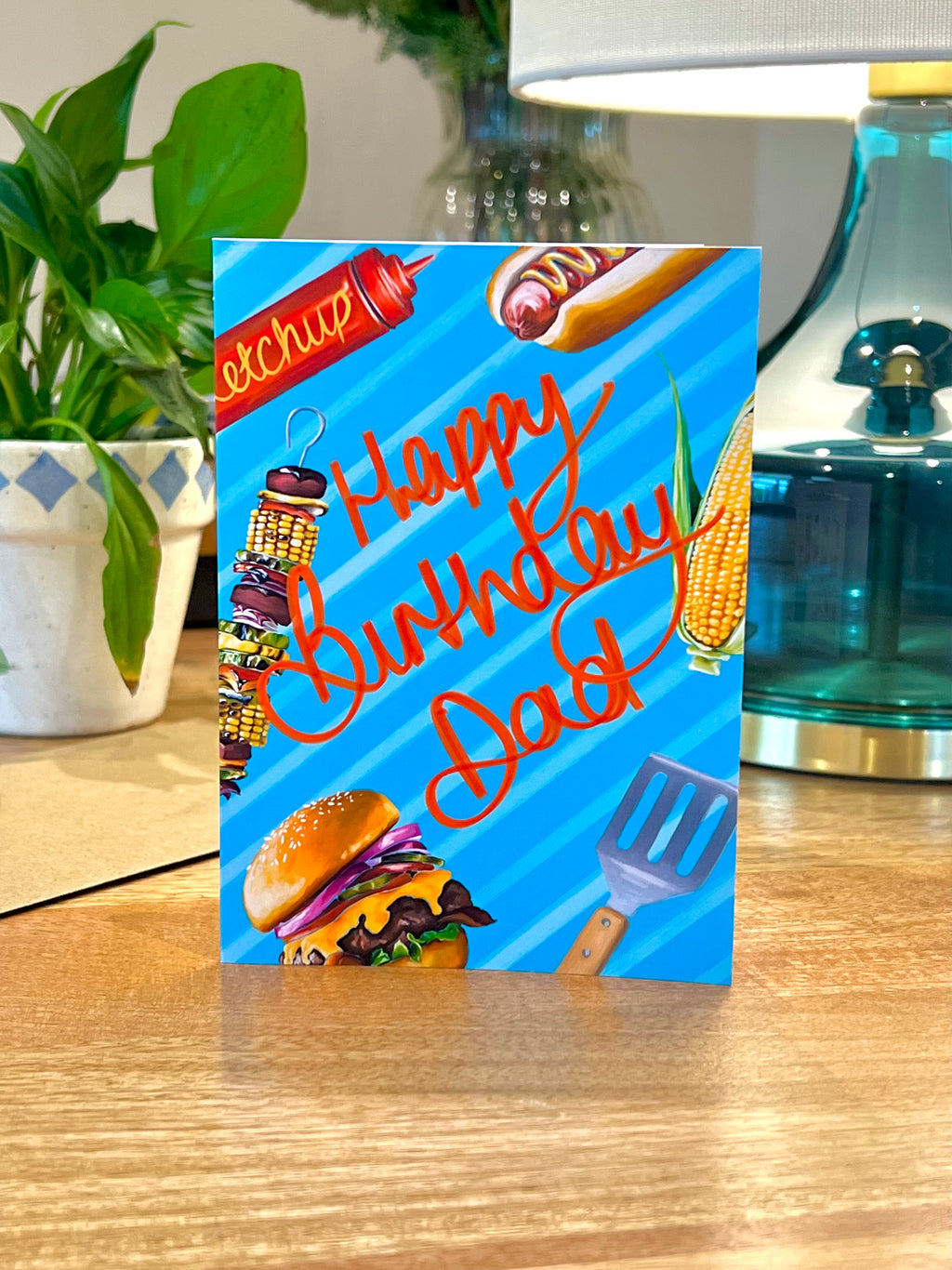 BBQ Dad Birthday - A6 Card