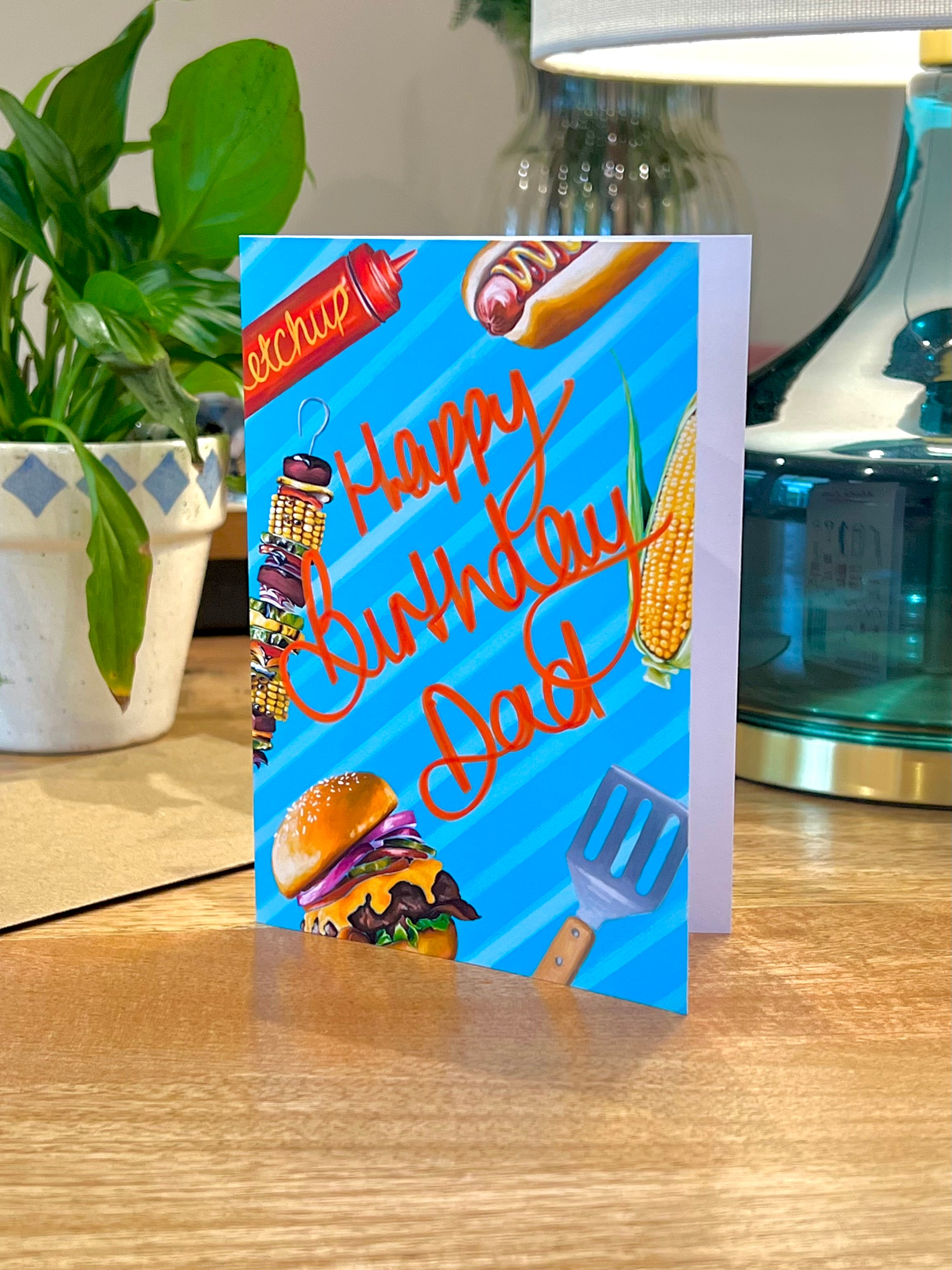 BBQ Dad Birthday - A6 Card