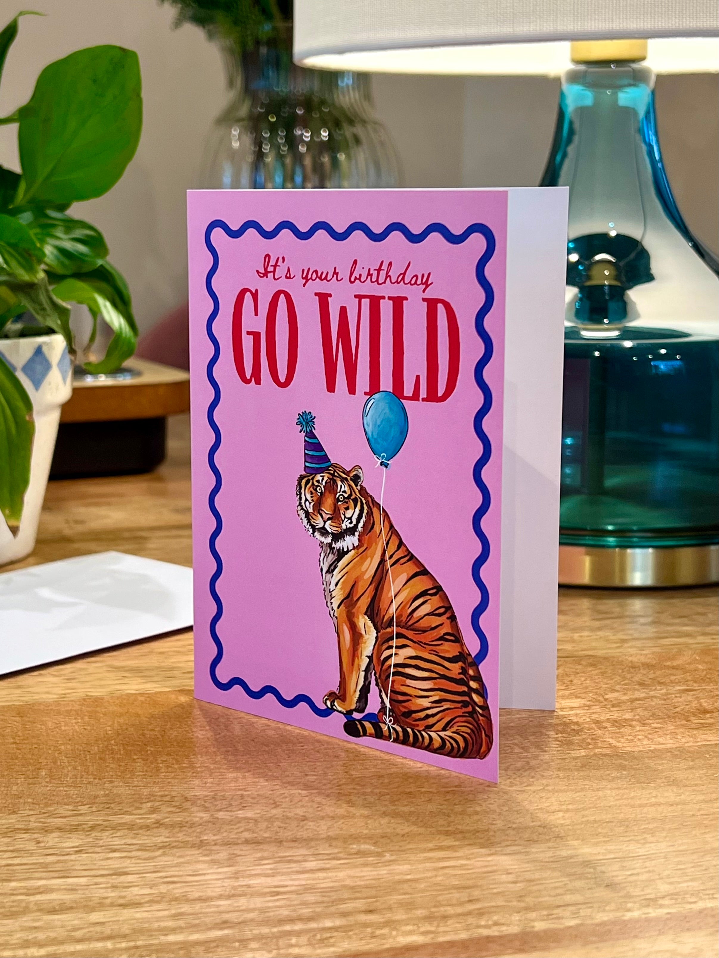 Go Wild Tiger - A6 Card