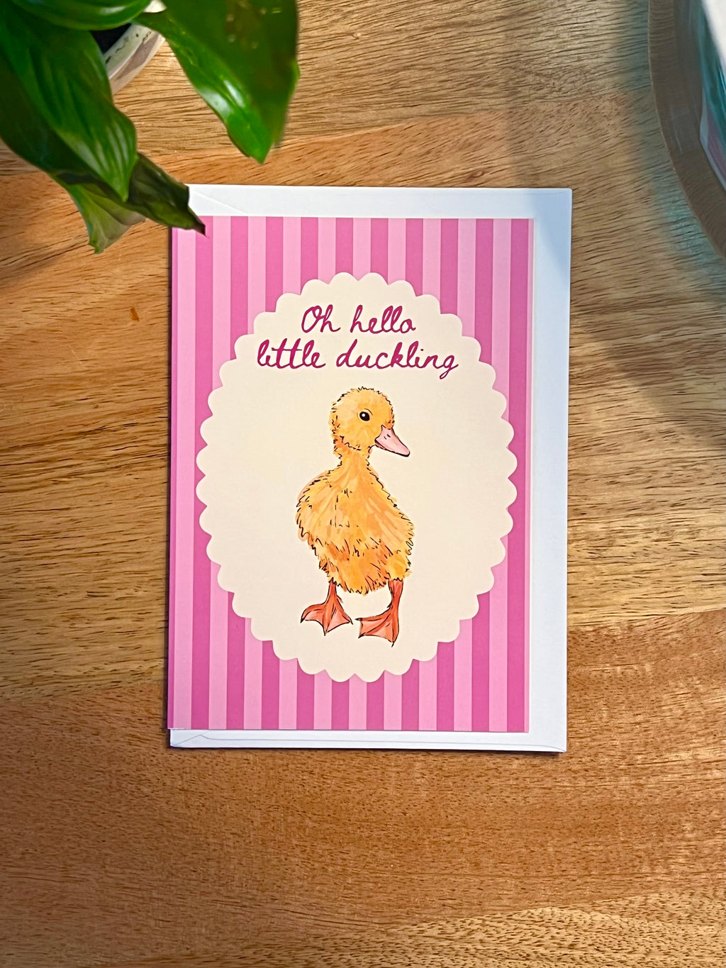 Pink Baby Duckling - A6 Card