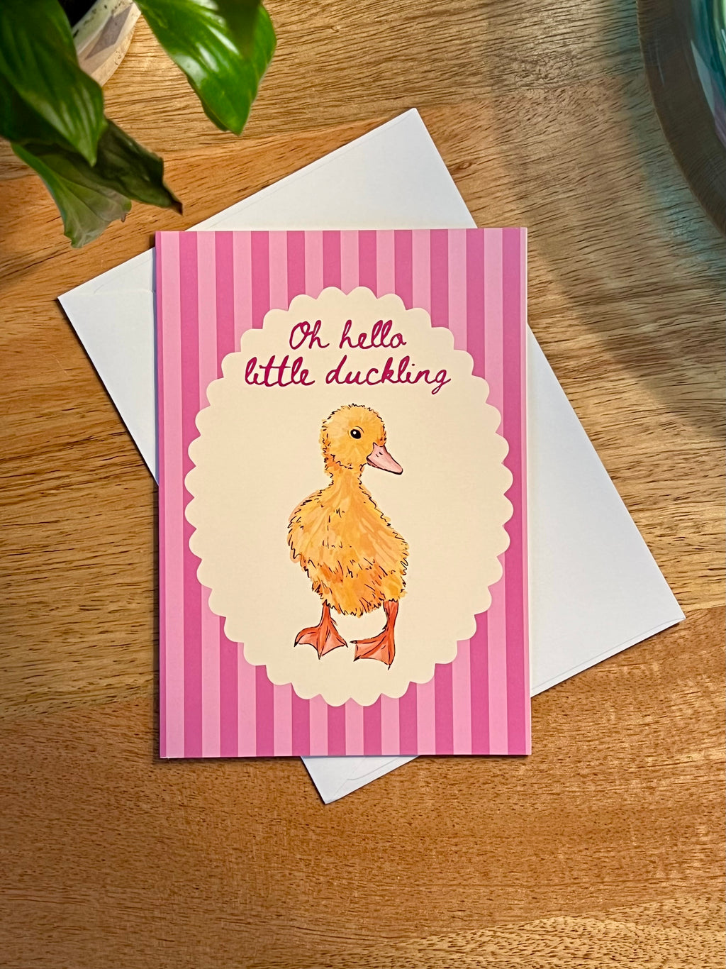 Pink Baby Duckling - A6 Card
