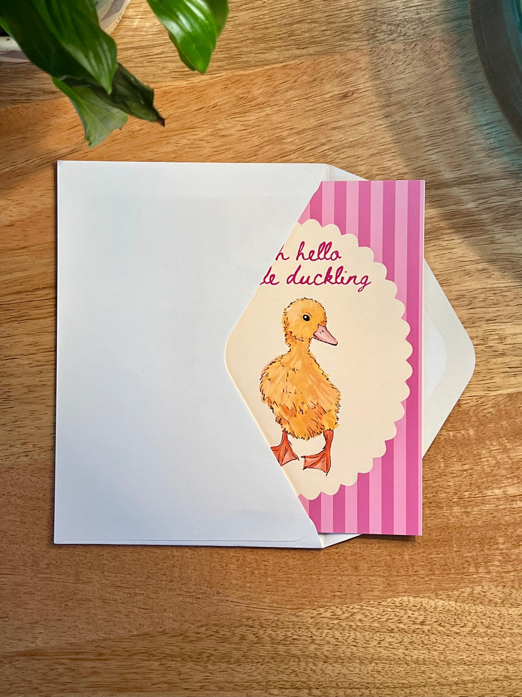 Pink Baby Duckling - A6 Card