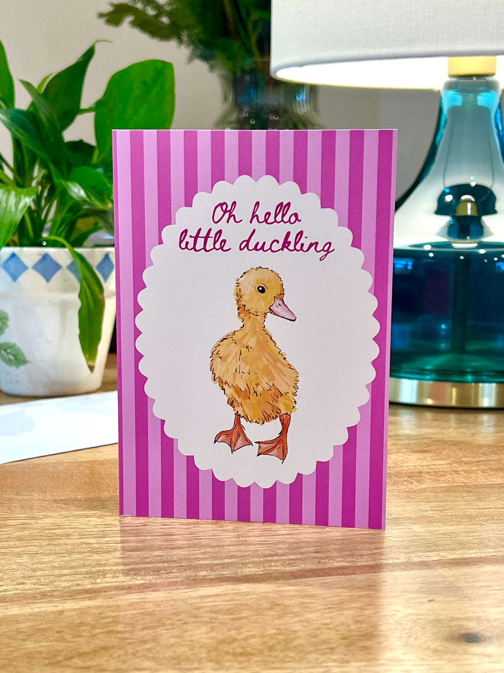 Pink Baby Duckling - A6 Card