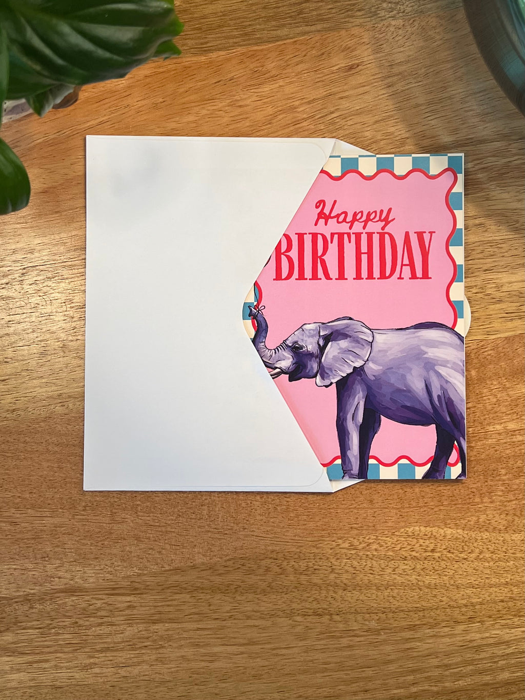 Elephant Birthday - A6 Card