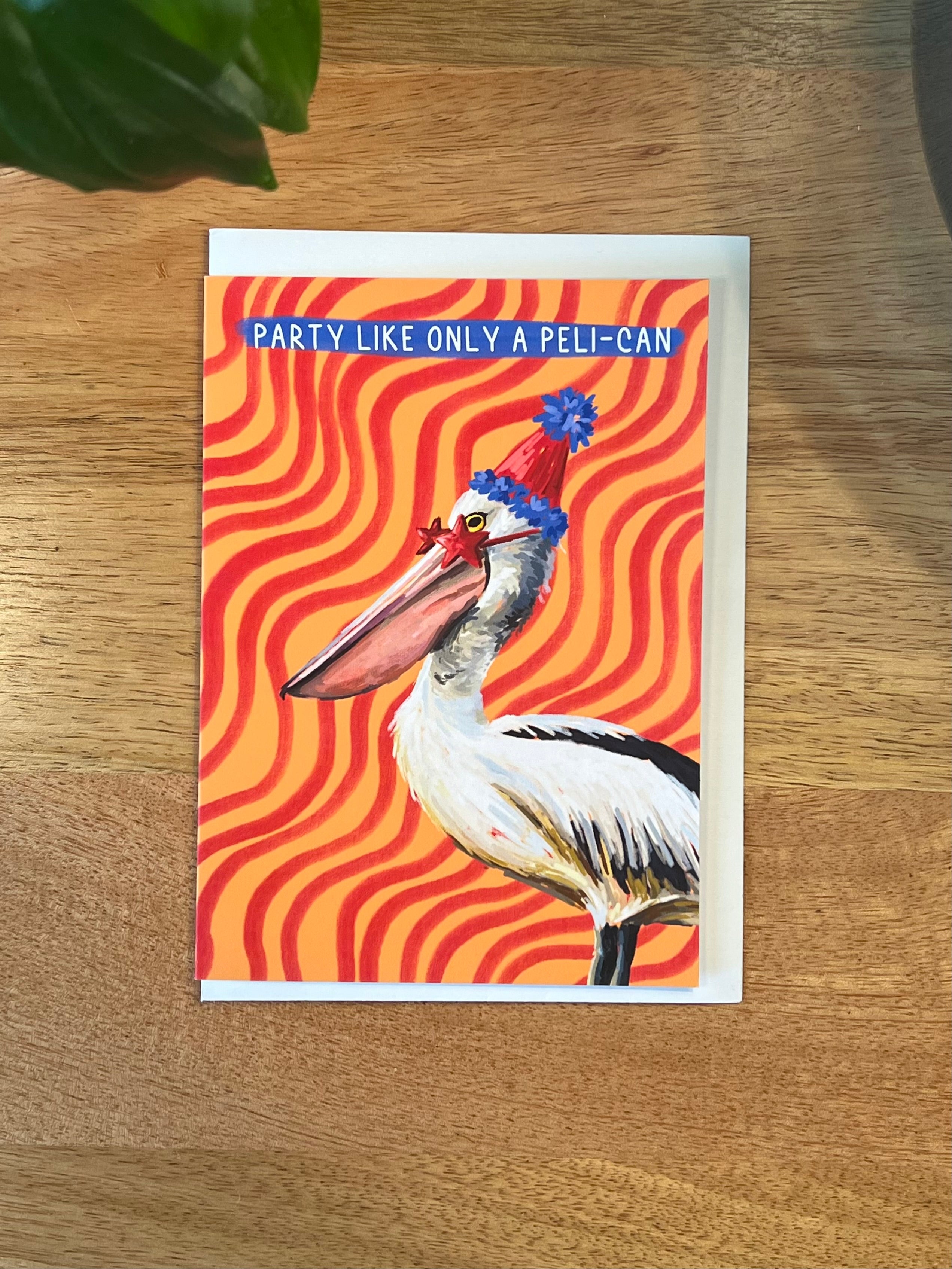 Party Pelican - A6 Card