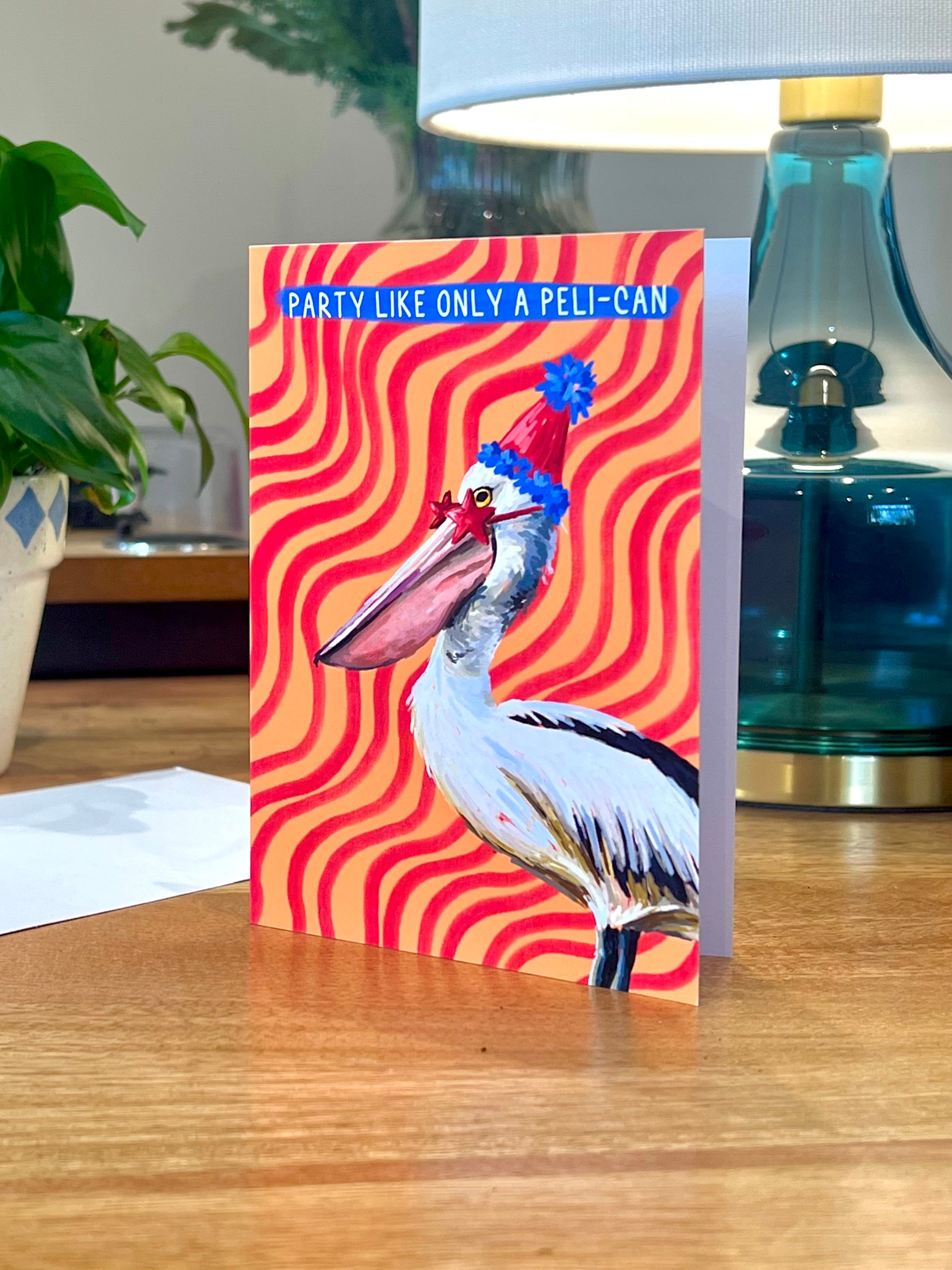 Party Pelican - Birthday Card
