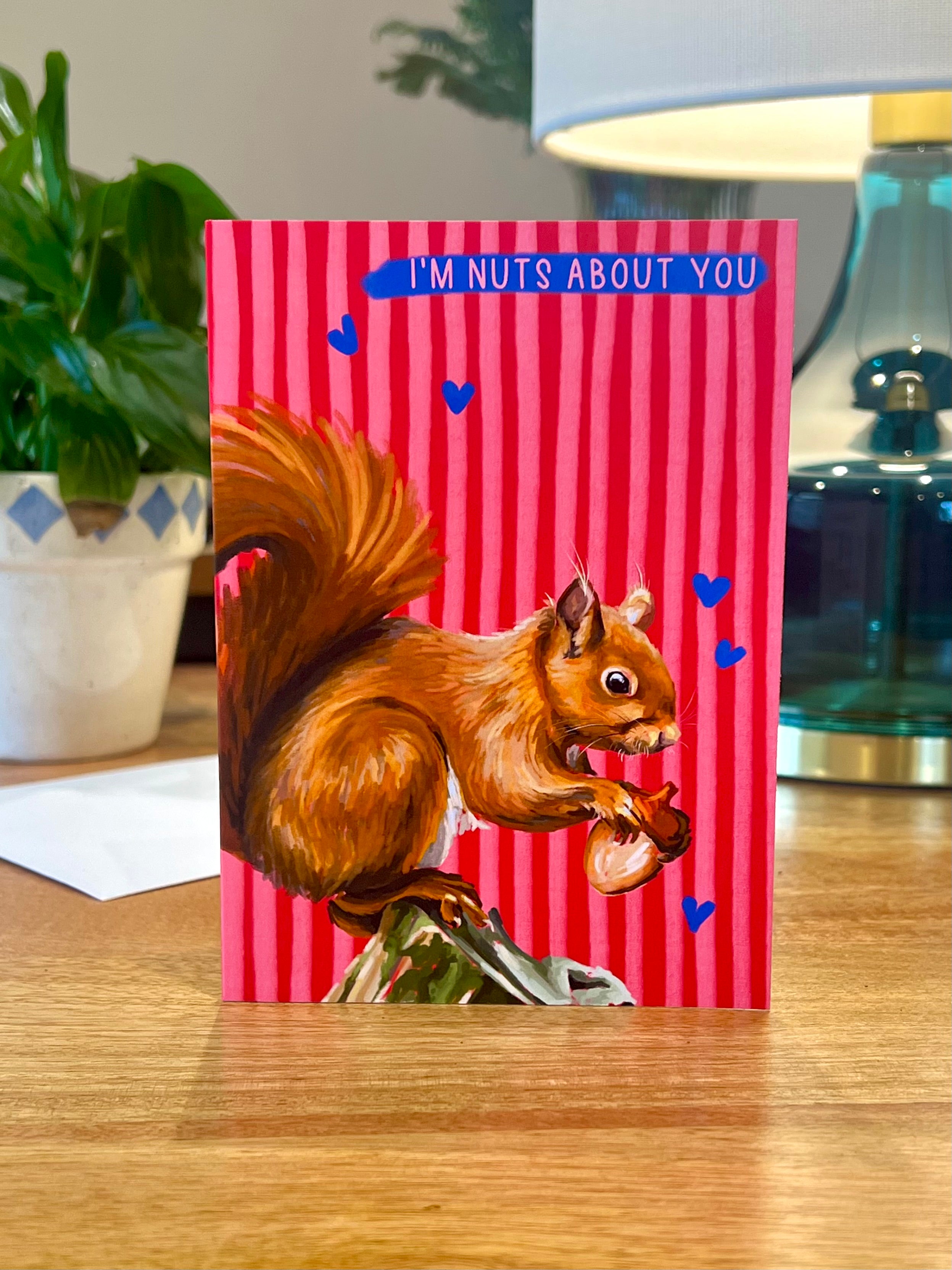 Nuts About You - Squirrel Love Card