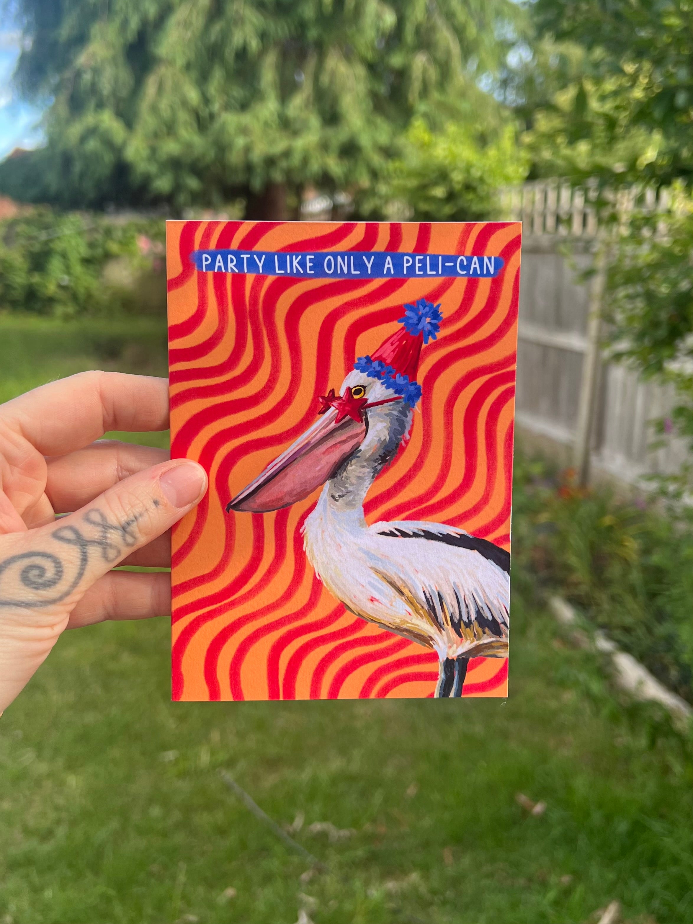 Party Pelican - A6 Card