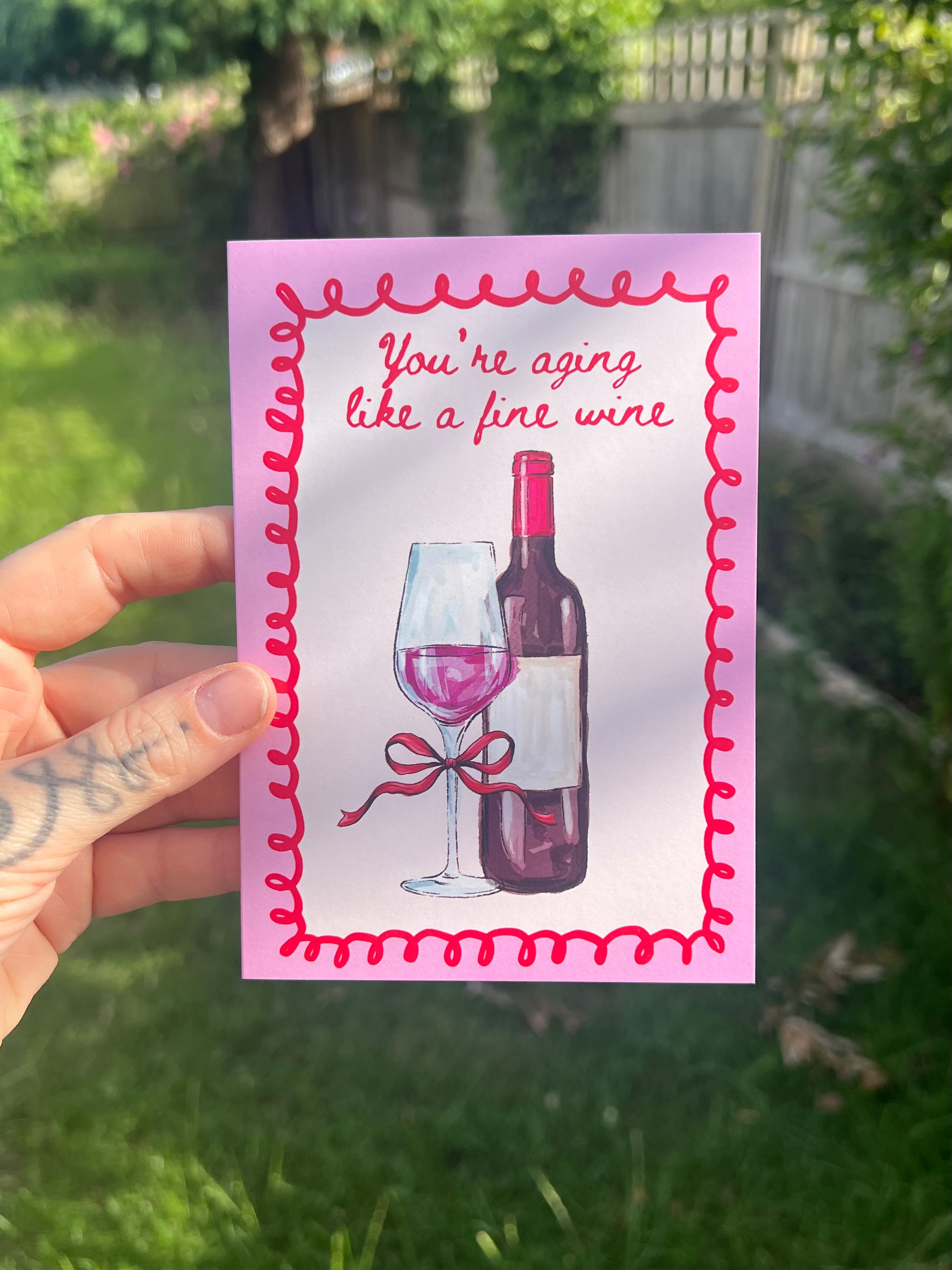 Aging Like A Fine Wine - A6 Card