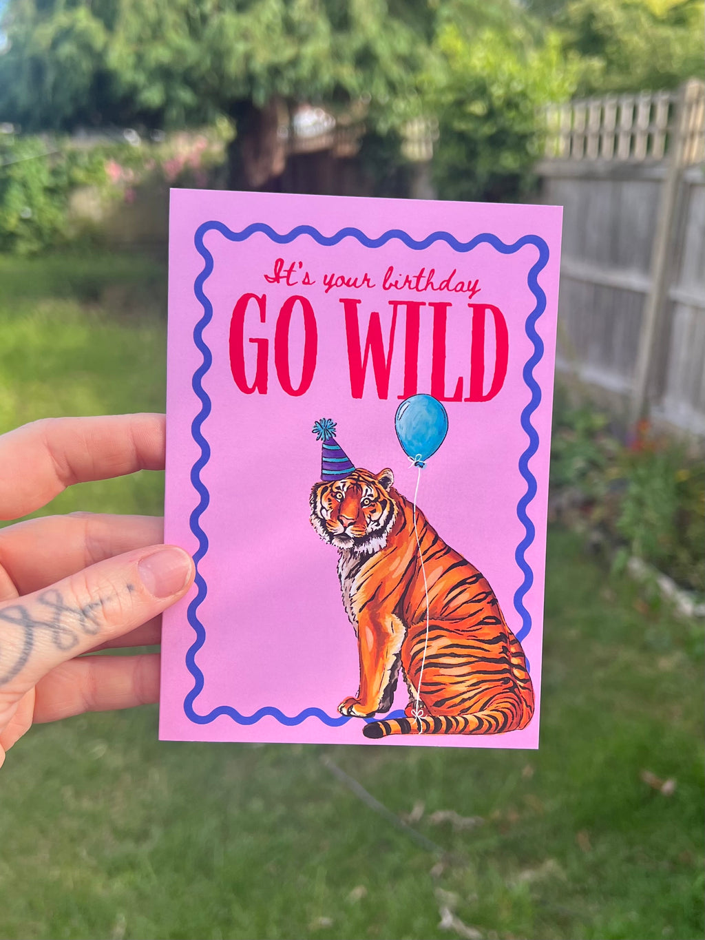 Go Wild Tiger - A6 Card