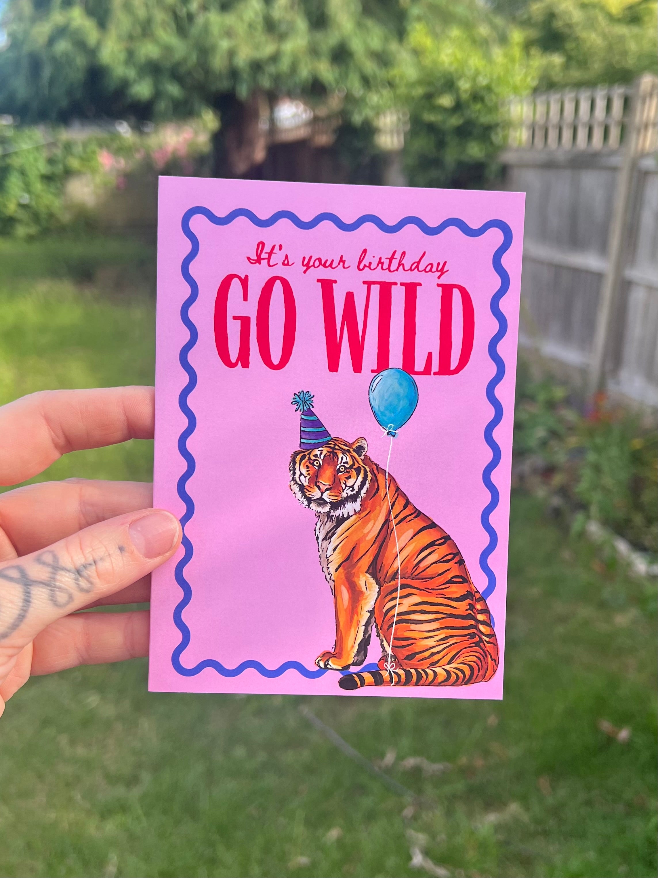 Go Wild Tiger - A6 Card