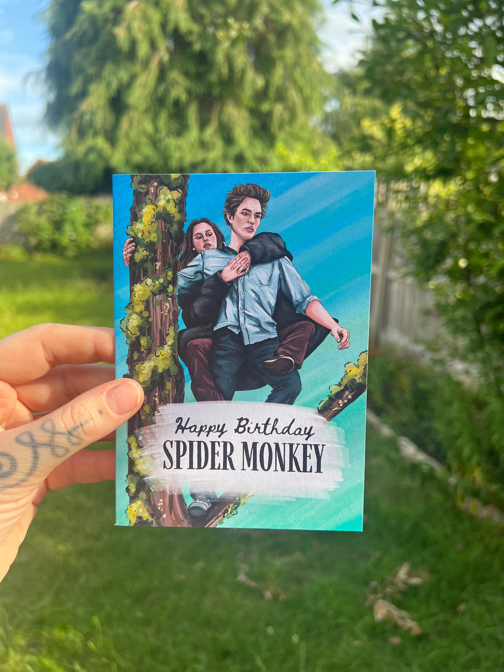 Happy Birthday Spider Monkey - A6 Card