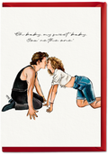 Illustration of a couple holding hands with text on a white background