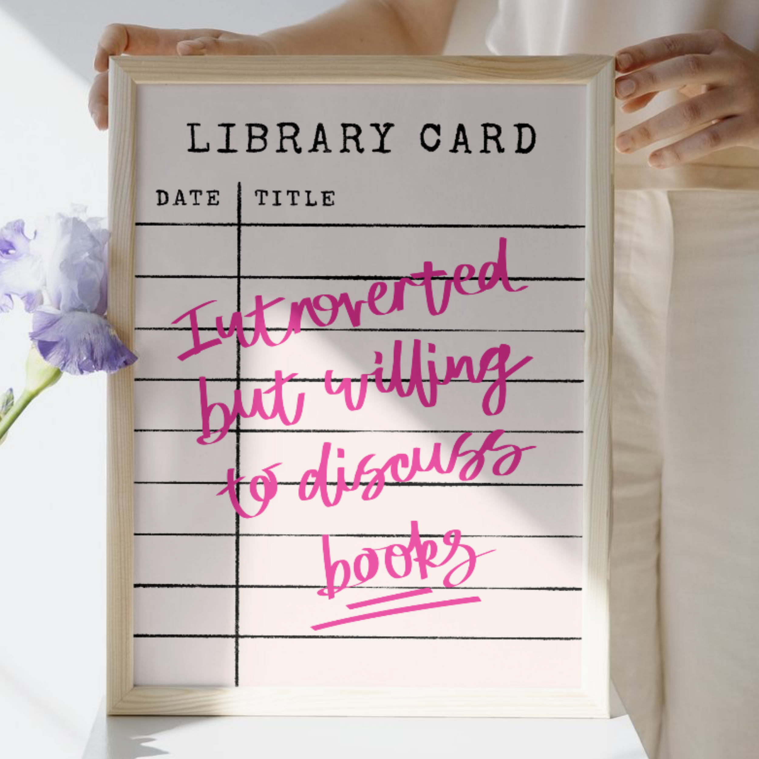 Introverted But Willing To Discuss Books | Art Print