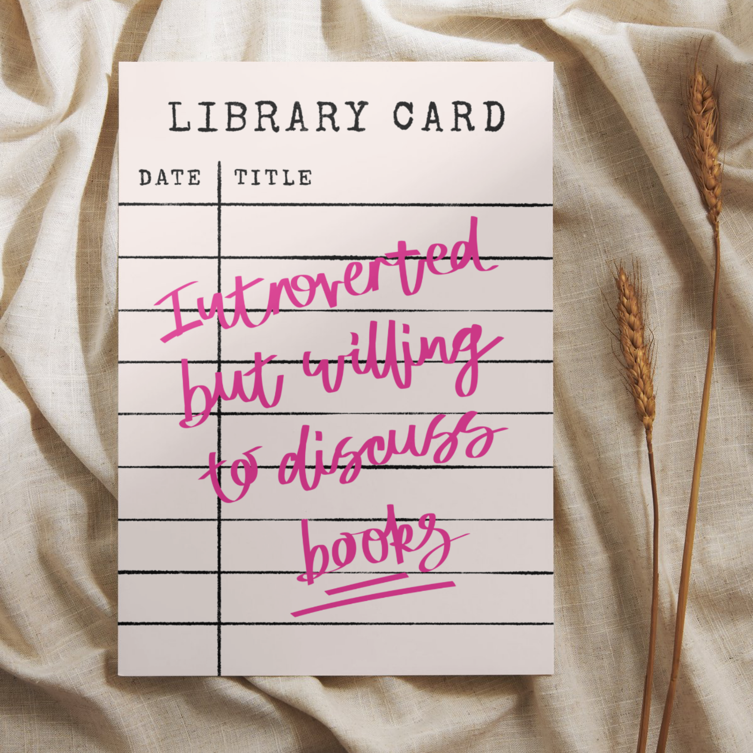 Introverted But Willing To Discuss Books | Art Print