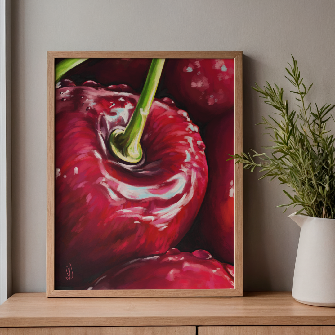 Juicy Cherries - Art Print