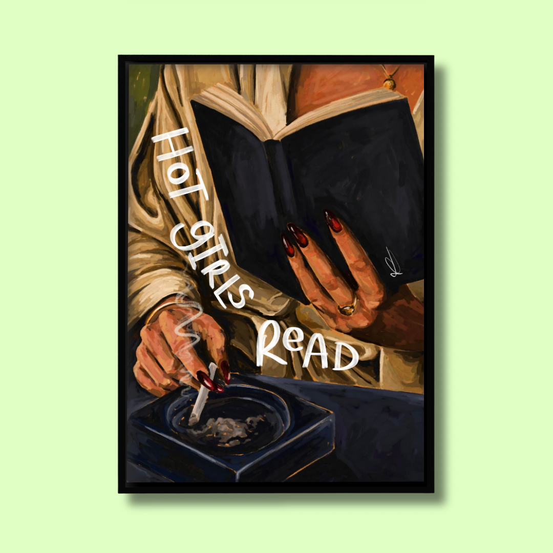 Hot Girls Read - Art Print