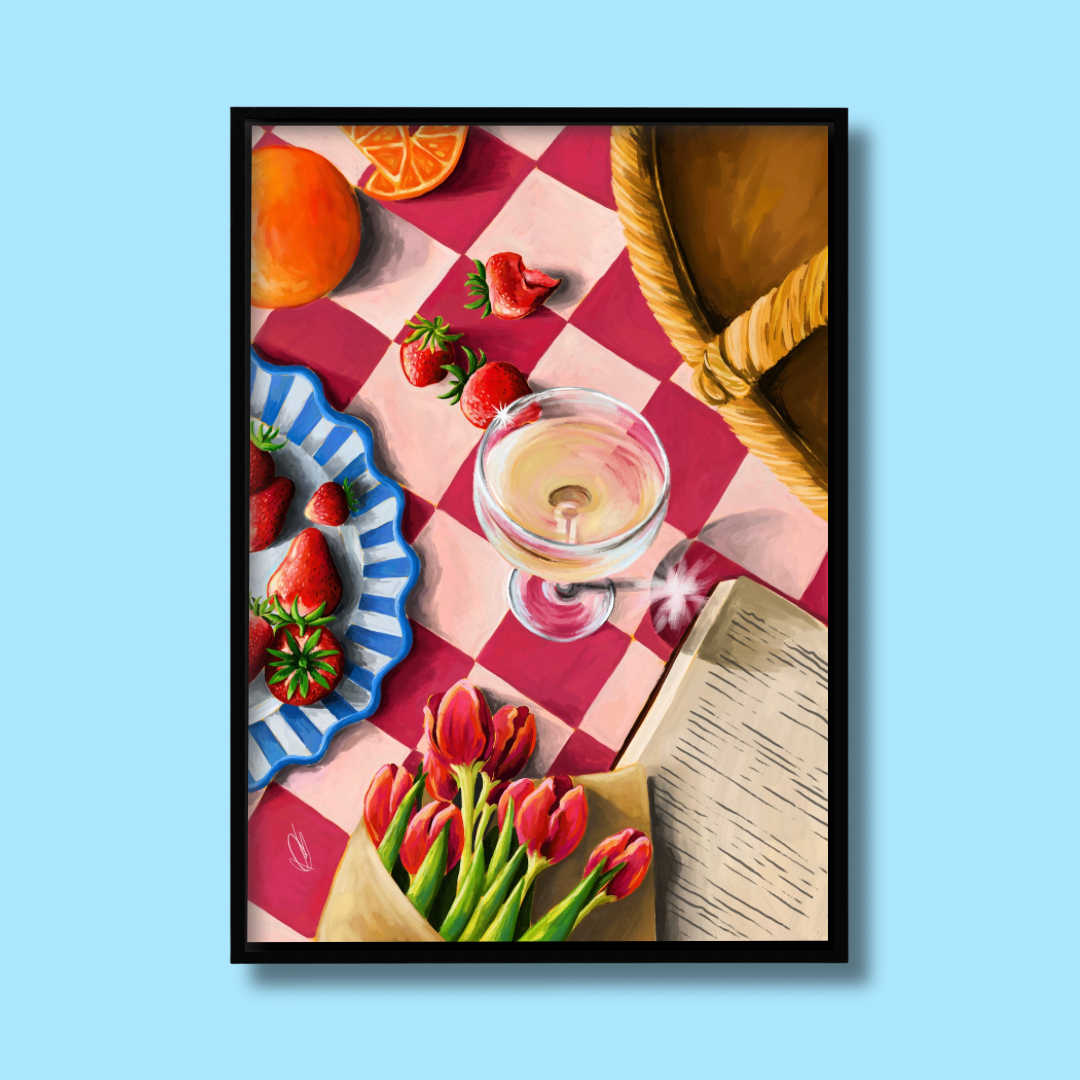 Champagne Picnic - Art Print