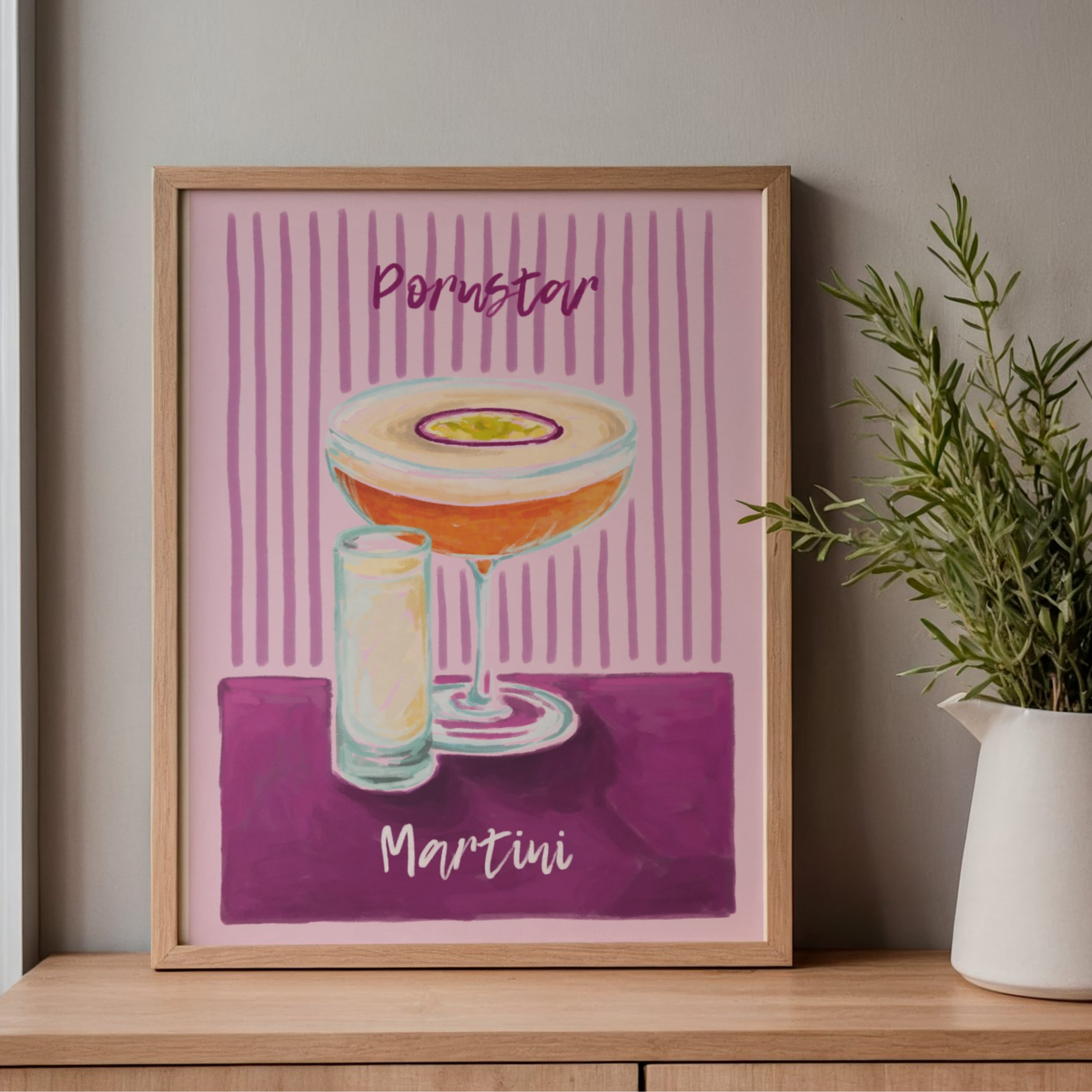 Pornstar Martini Cocktail - Art Print