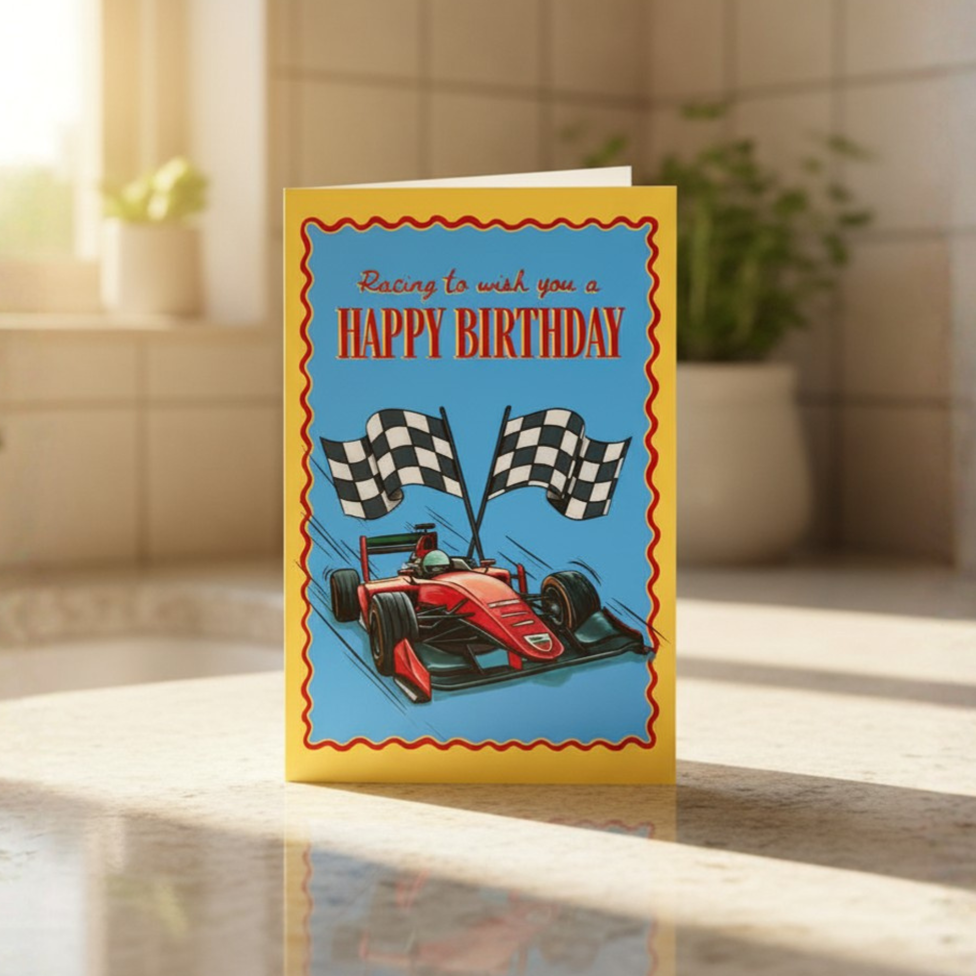 Race Car Birthday Card