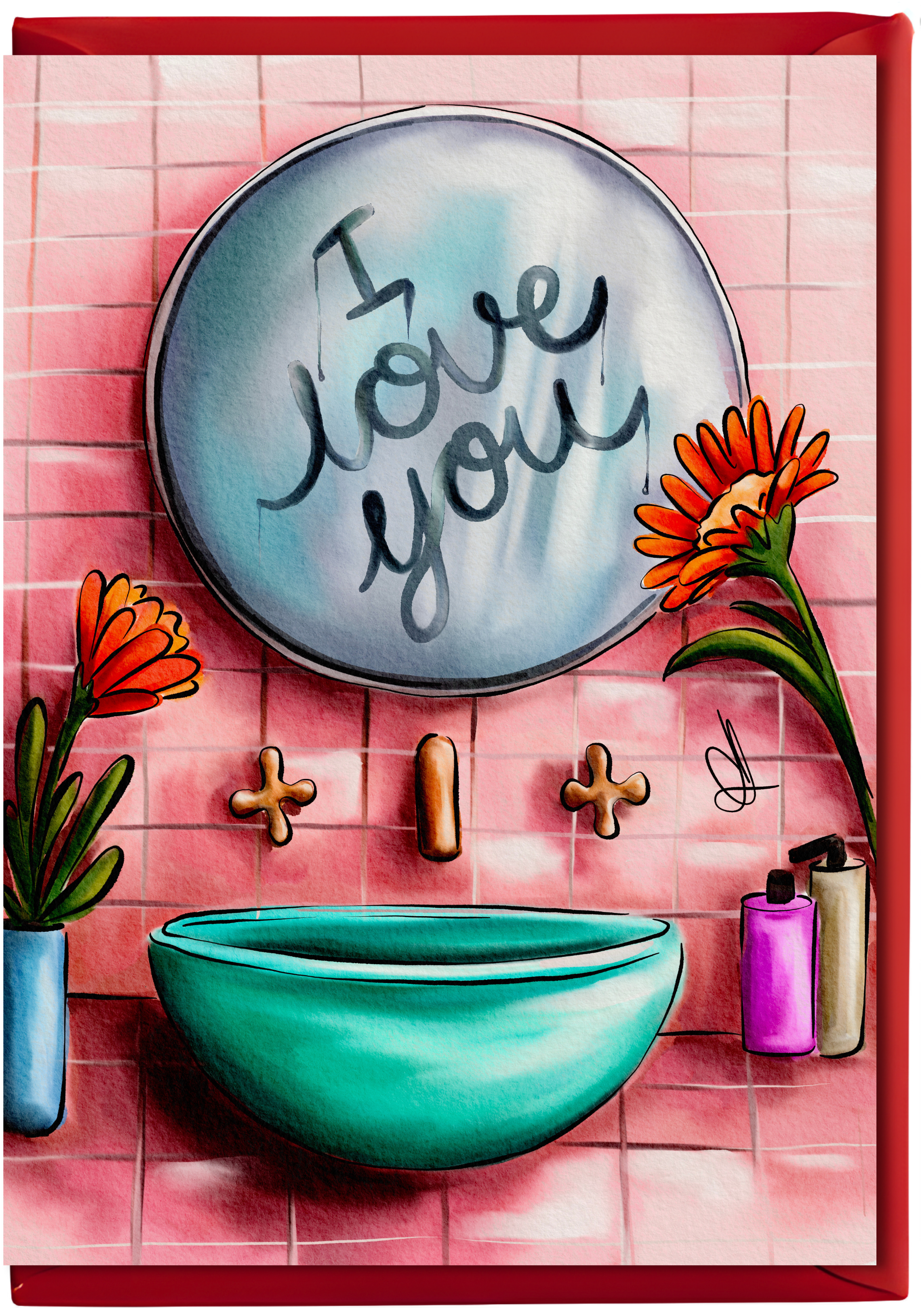 Mirror Message Love Card