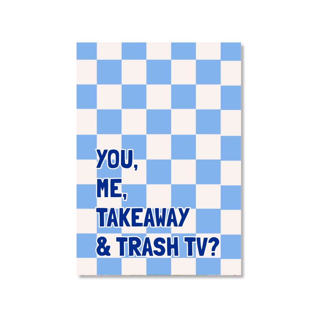 You, Me, Takeaway & Trash TV - Art Print