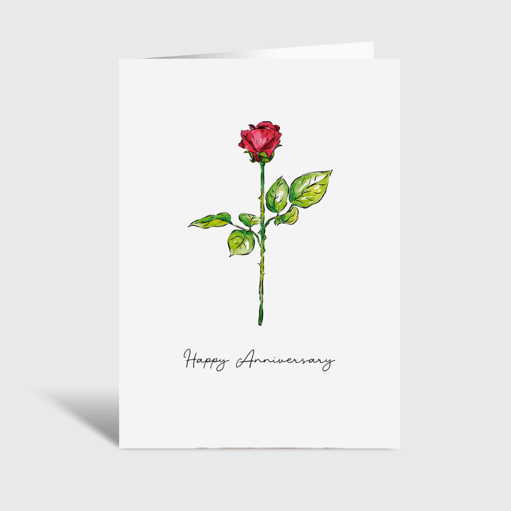 Anniversary Rose - A6 Card