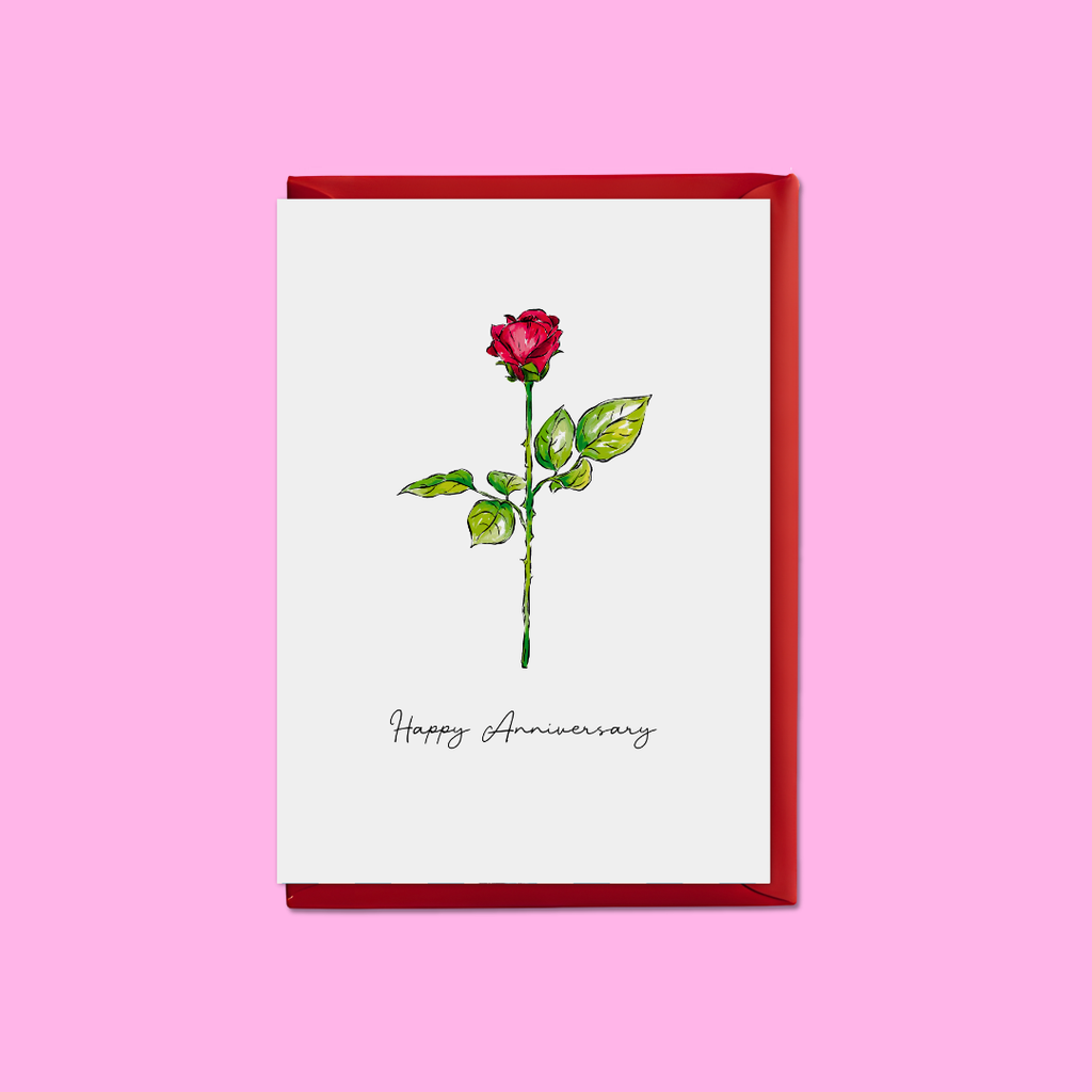 Anniversary Rose - A6 Card
