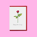 Anniversary Rose - A6 Card