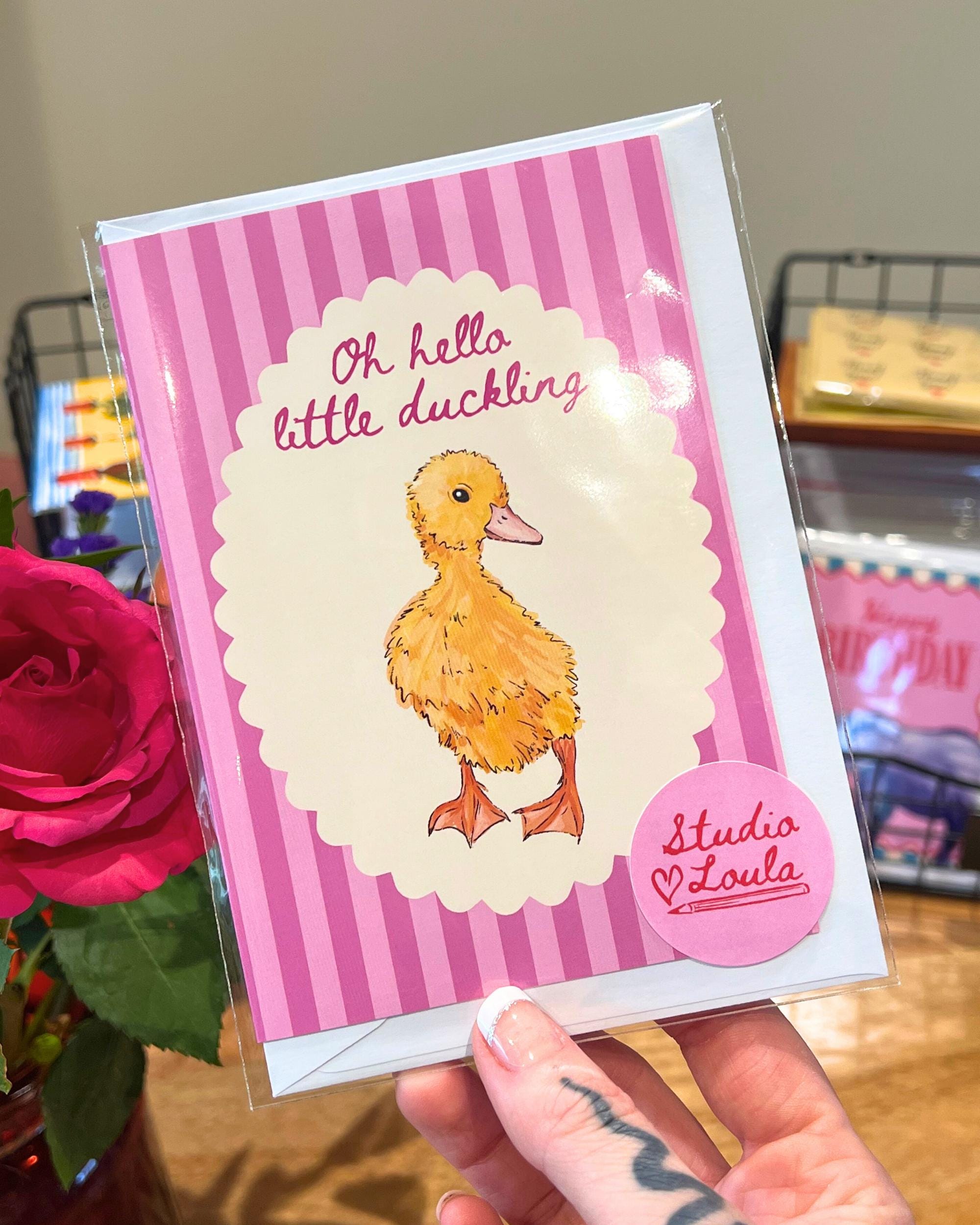 Oh Hello Little Duckling - Baby Girl Card