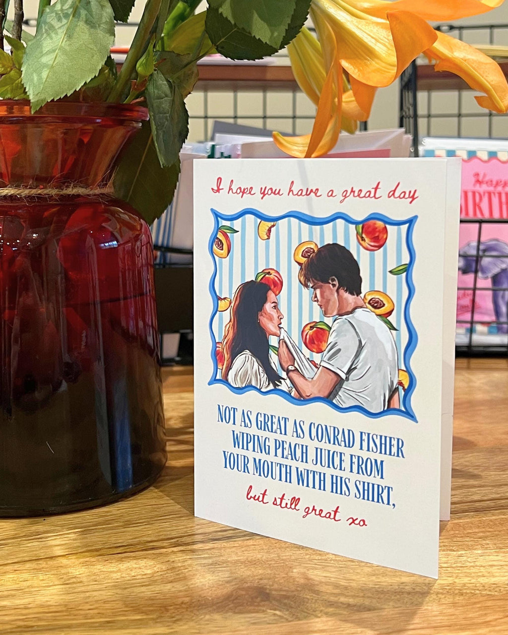 Conrad & Belly ‘Peach Scene’ Birthday Card