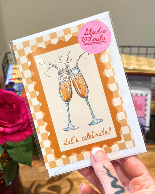 Champagne Toast Celebration Card