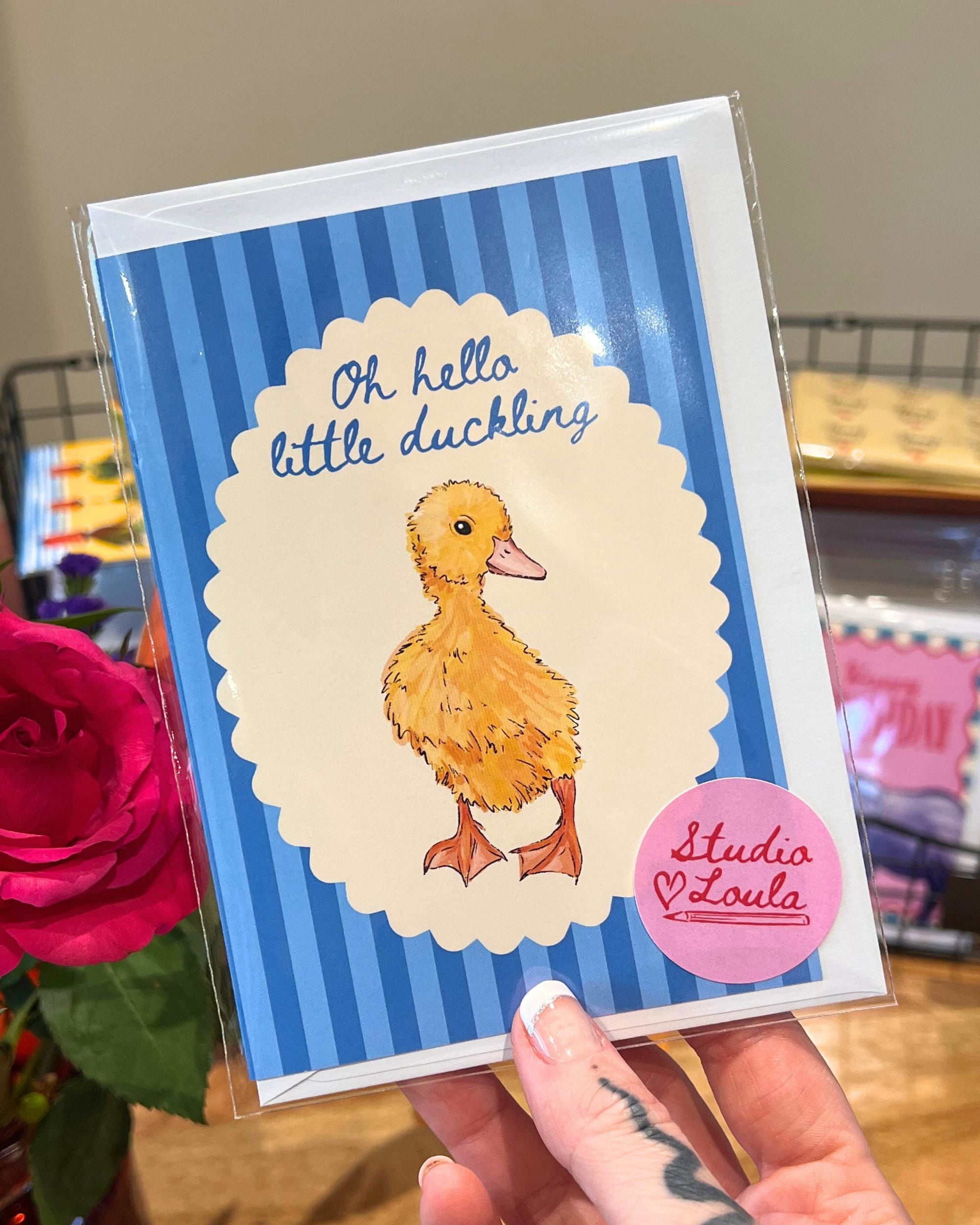Oh Hello Little Duckling - Baby Boy Card