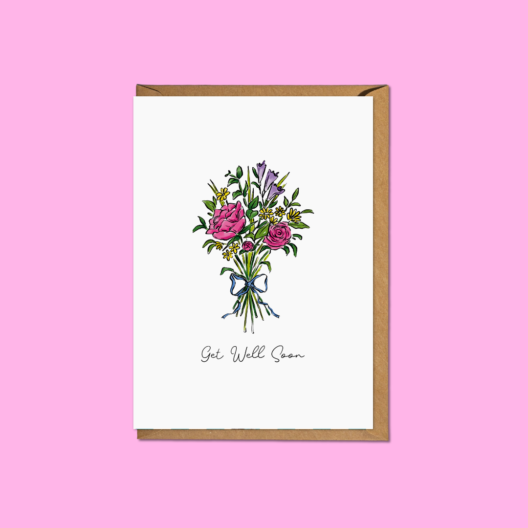 Get Well Soon Bouquet - A6 Card