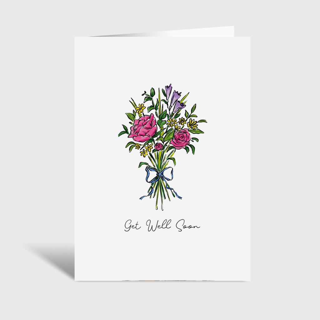 Get Well Soon Bouquet - A6 Card