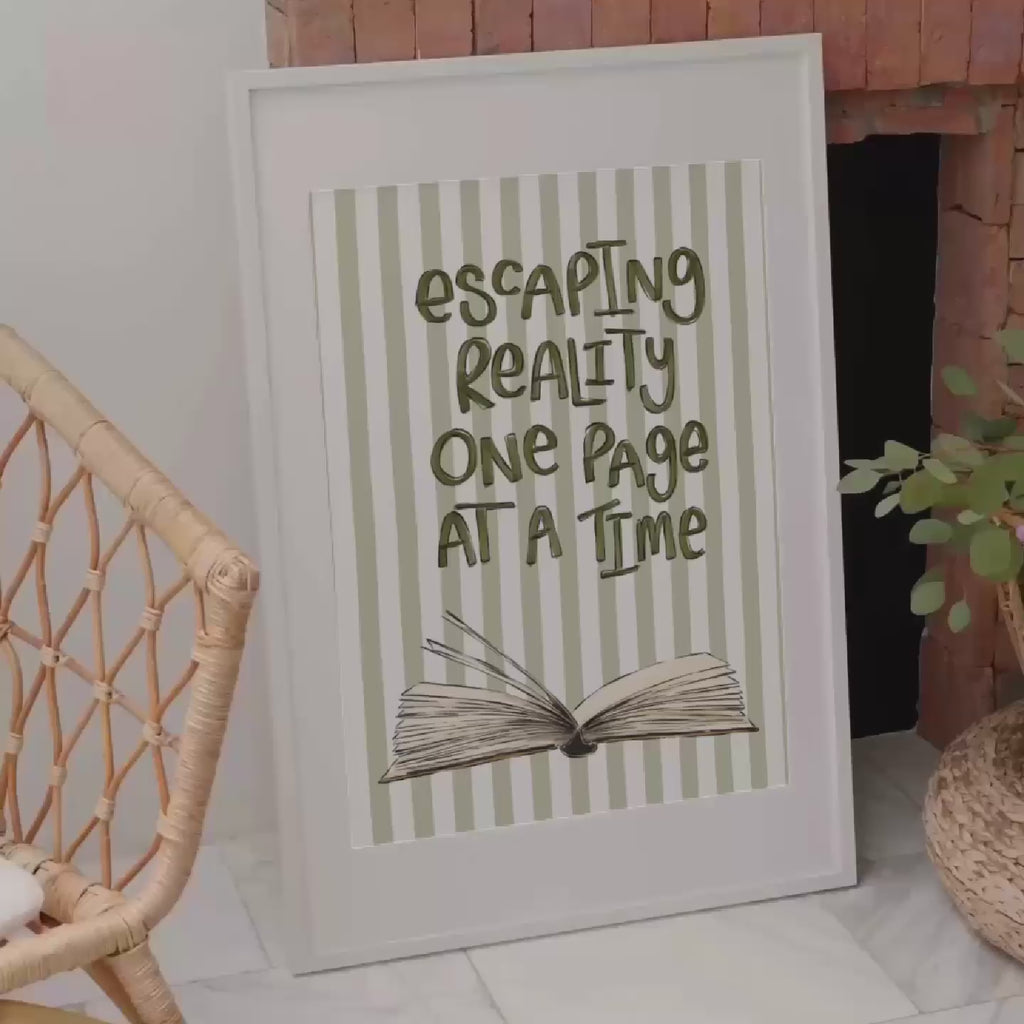 Escaping Reality One Page At A Time | Art Print