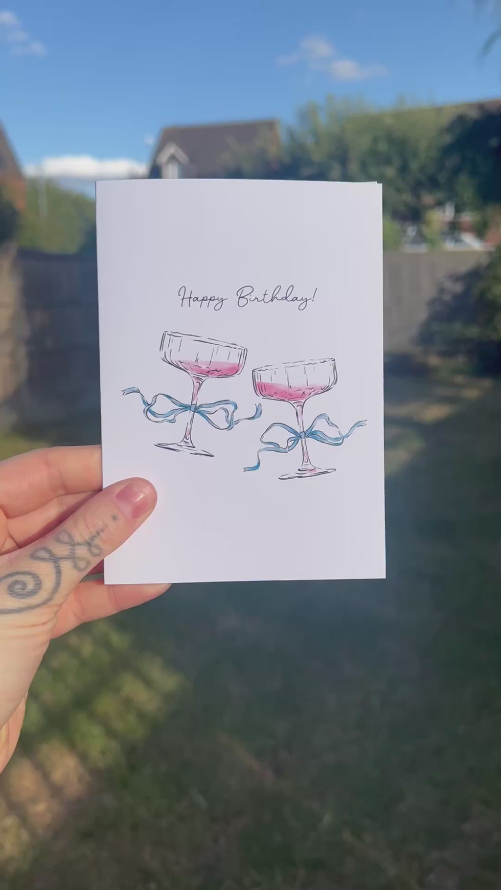 Birthday Cocktails - A6 Card