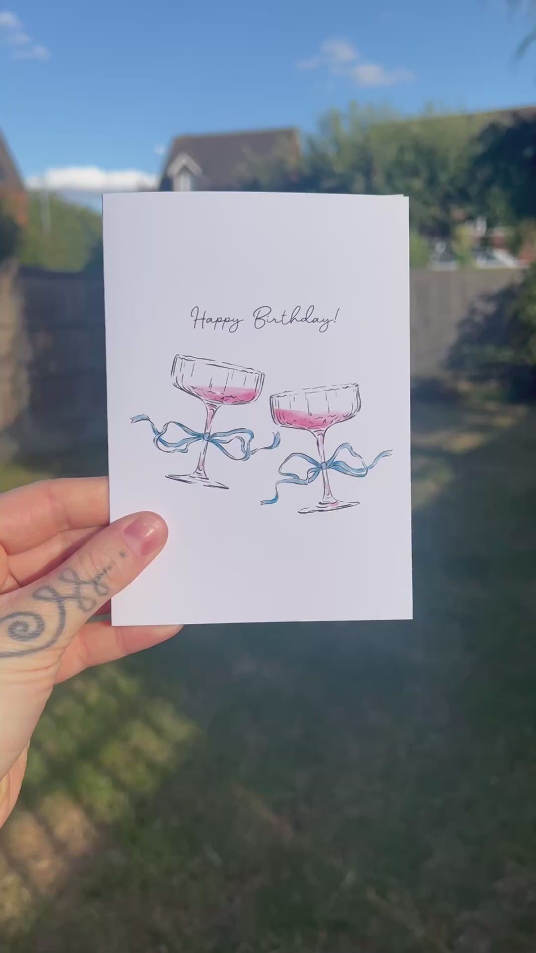 Birthday Cocktails - A6 Card