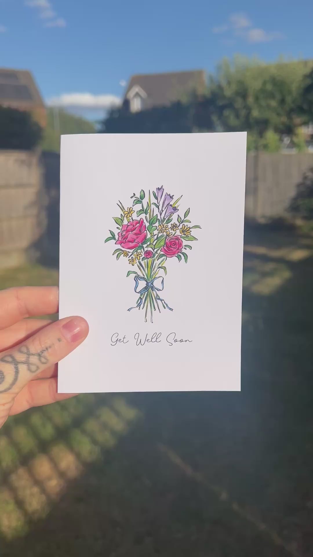 Get Well Soon Bouquet - A6 Card