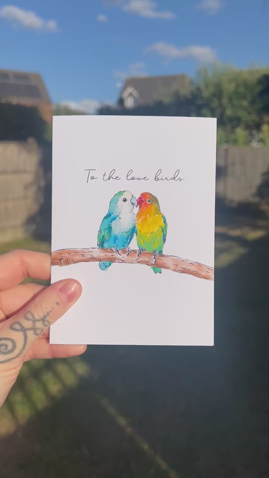 To The Love Birds - A6 Card
